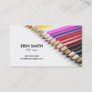 Modern Business Card No. 66   Pencil Crayons