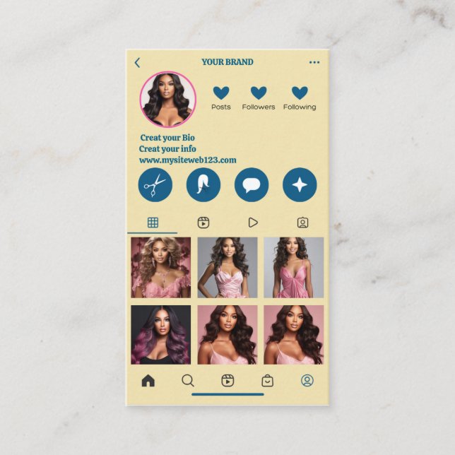 Modern Business Card QR Code Photo Collage (Front)