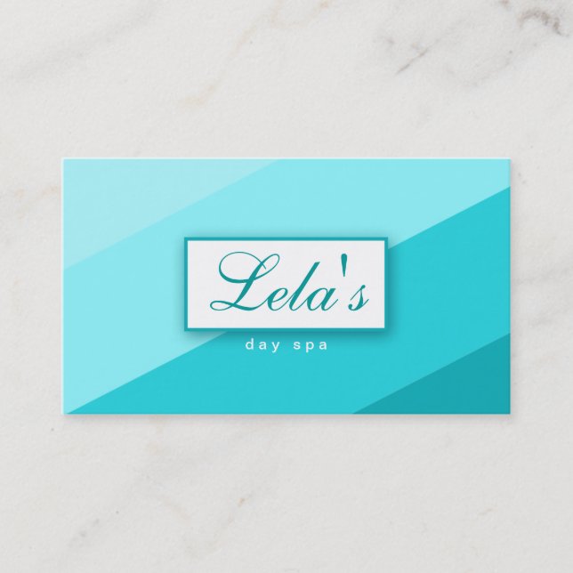Modern Business Card Salon Spa Stripes TB (Front)