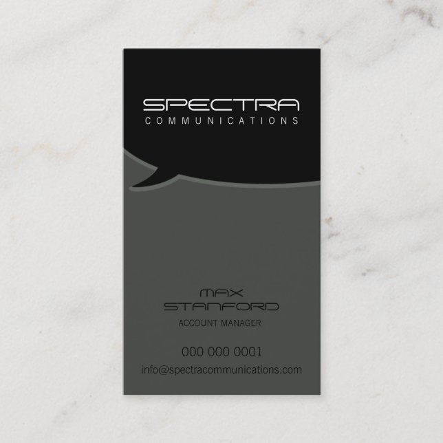 MODERN BUSINESS CARD :: talk bubble 4P (Front)
