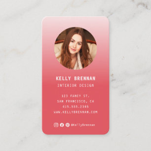 Modern Business Card with Photo and Social Media