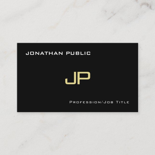 Modern Business Cards Elegant Monogram Trendy (Front)