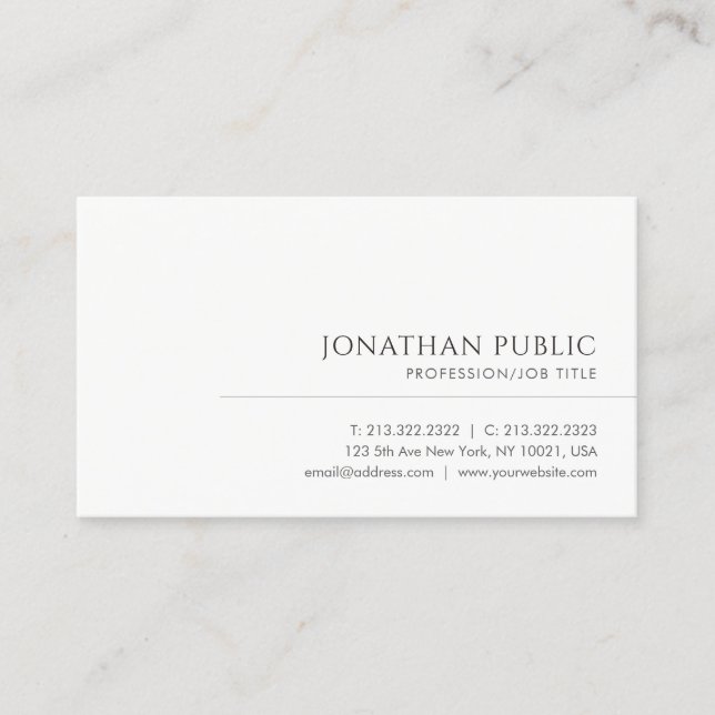 Modern Business Cards Elegant Professional (Front)
