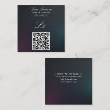 Modern business cards qr code,editable,gradient