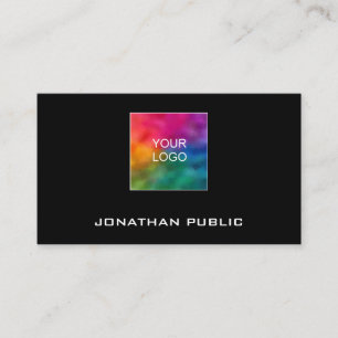 Modern Business Cards US Standard Add Upload Logo