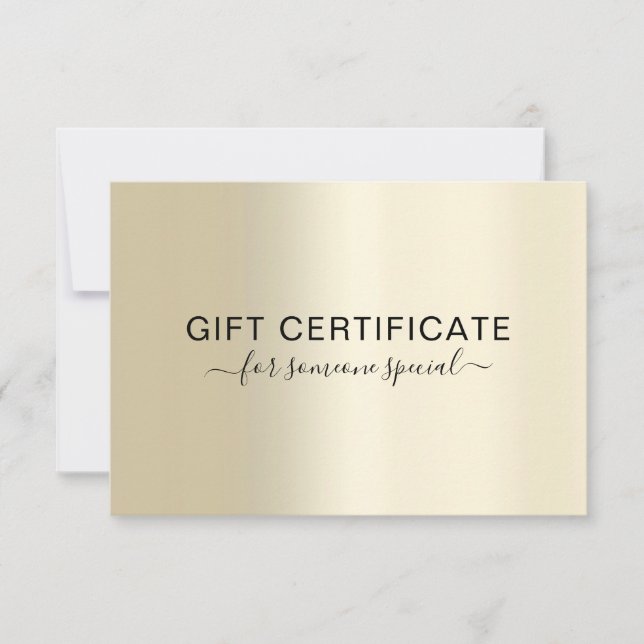 MODERN BUSINESS CERTIFICATE gift for you (Front)