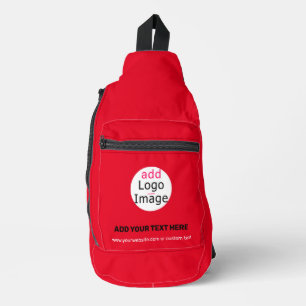 Modern Business Chic Vivid Red Custom Sling Bag
