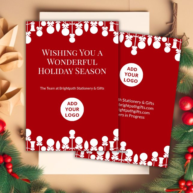 Modern Business Christmas Card | Custom Logo (Creator Uploaded)