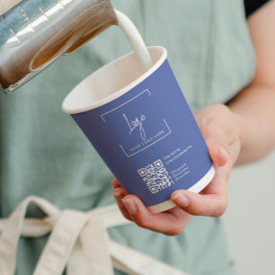 Modern Business Company Logo with QRcode Paper Cups