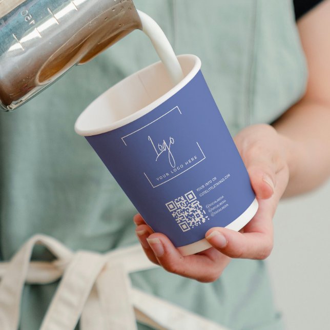 Modern Business Company Logo with QRcode Paper Cups (Creator Uploaded)