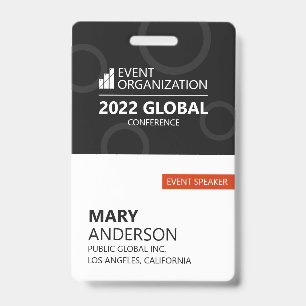 Modern Business Conference Event  #custom ID Badge