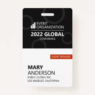 Modern Business Conference Event  #custom ID Badge