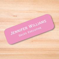 Modern Business Corporate Office Employee ID Pink