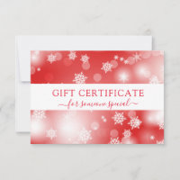 MODERN BUSINESS CRISTMAS CERTIFICATE gift for you