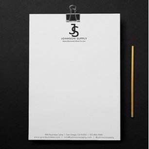 Modern Business Custom Company Monogram Logo Custom Letterhead