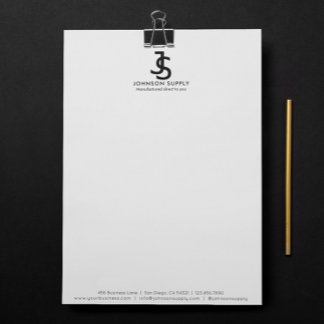 Modern Business Custom Company Monogram Logo Letterhead