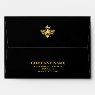 Modern Business Custom Logo Professional Black Envelope