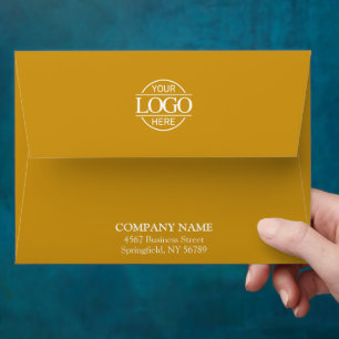 Modern Business Custom Logo Professional Mustard Envelope
