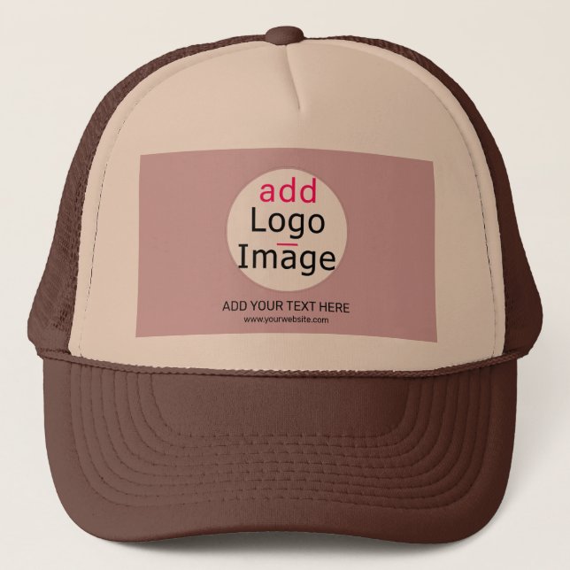 Modern Business Customisable Dusty Rose Hue  Trucker Hat (Front)