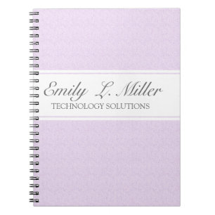 Modern Business  Design Lavender Chic  Executive Notebook