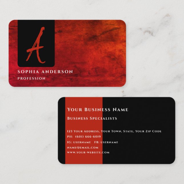 Modern Business Elegant Dark Texture Purple  Busin Business Card (Front/Back)