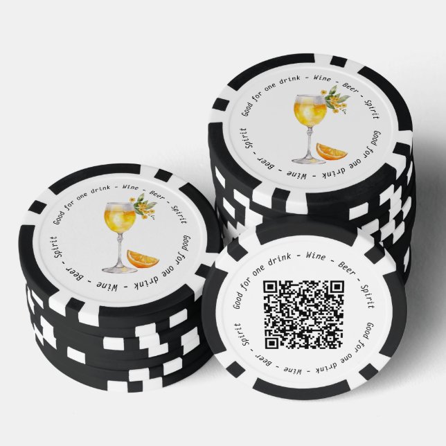 Modern Business Event Mimosa Drink Voucher Poker Chips (Stack)
