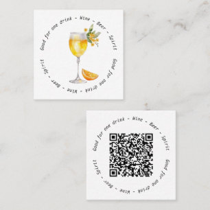 Modern Business Event Mimosa Drink Voucher Square Business Card
