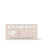 Modern Business Gift Certificate With Custom Logo 