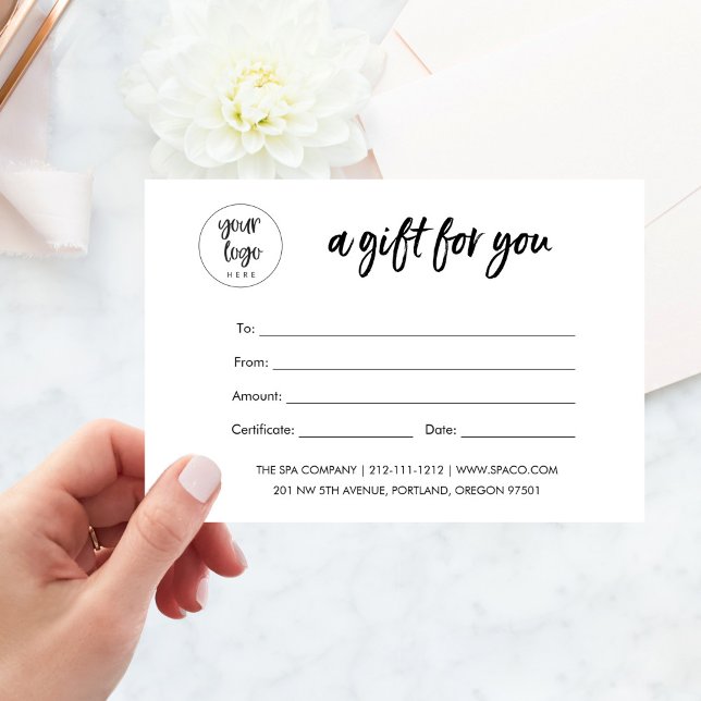 Modern Business Gift Certificate With Logo (Creator Uploaded)