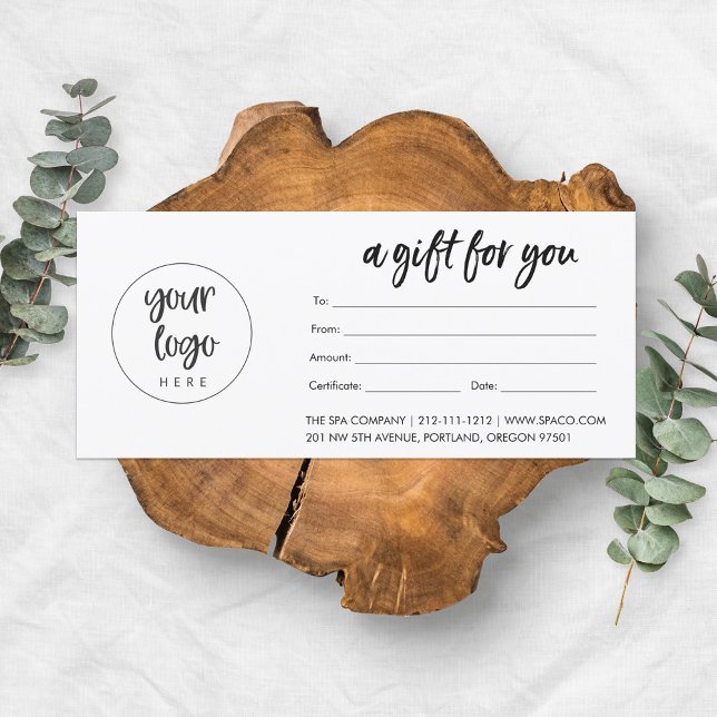 Modern Business Gift Certificate With Logo (Creator Uploaded)