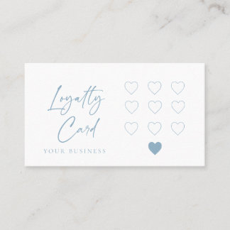 Modern business heart 10 item Loyalty card