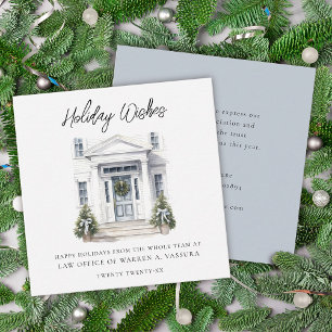 Modern Business Holiday Wishes Square Business Card