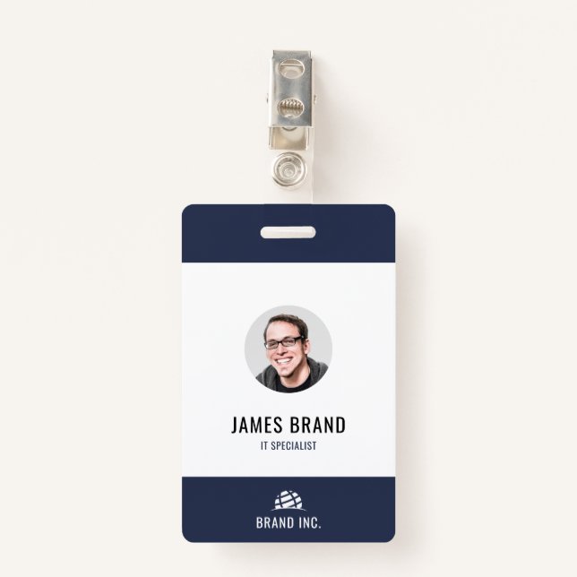 Modern Business ID ID Badge (Front with Clip)