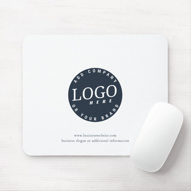 Modern Business Logo and Company Employees Swag Mouse Mat (With Mouse)