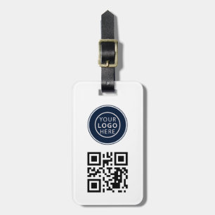 Modern Business Logo and QR Code Promotional Luggage Tag