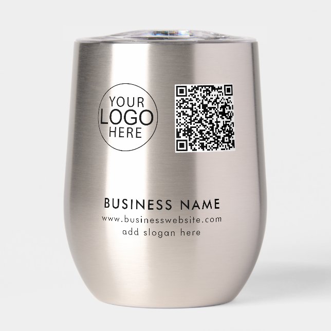Modern Business Logo and QR Code Promotional Swag (Front)
