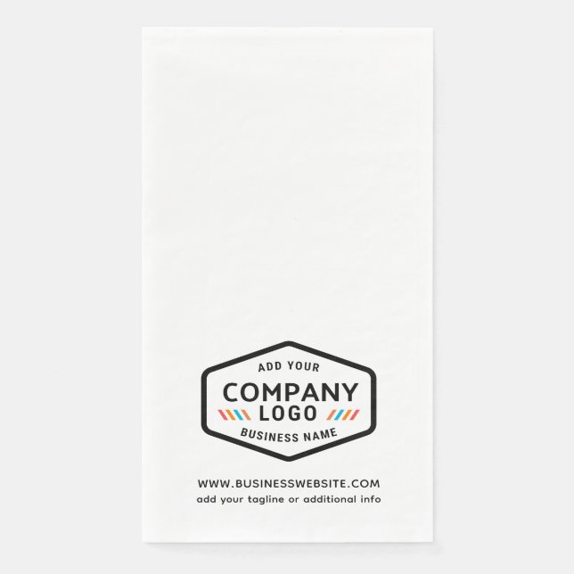 Modern Business Logo and Website Custom Corporate Napkin (Front)
