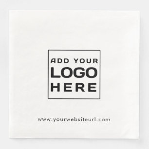 Modern Business Logo and Website Custom Paper Napkin