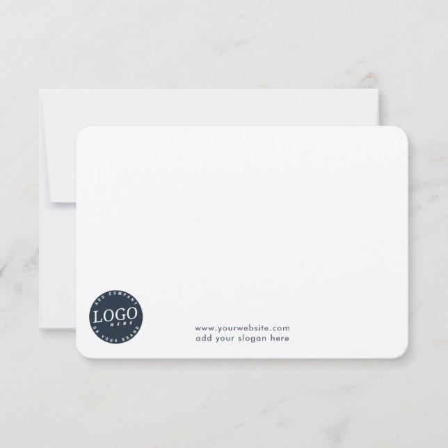 Modern Business Logo and Website Employers Thank You Card (Front)