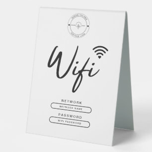 Modern Business Logo Black and White Wifi Details 