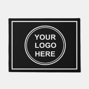 Modern Business Logo Black Doormat