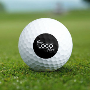 Modern Business Logo Black Golf Balls