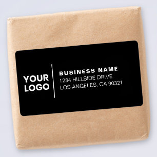 Modern Business Logo Black & White Return Address