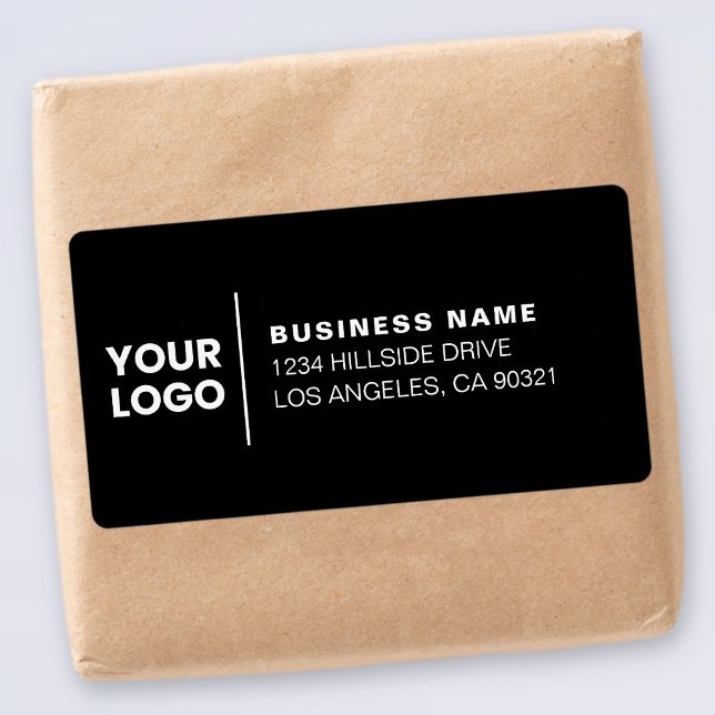 Modern Business Logo Black & White Return Address (Creator Uploaded)