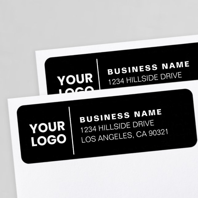 Modern Business Logo Black & White Return Address (Creator Uploaded)