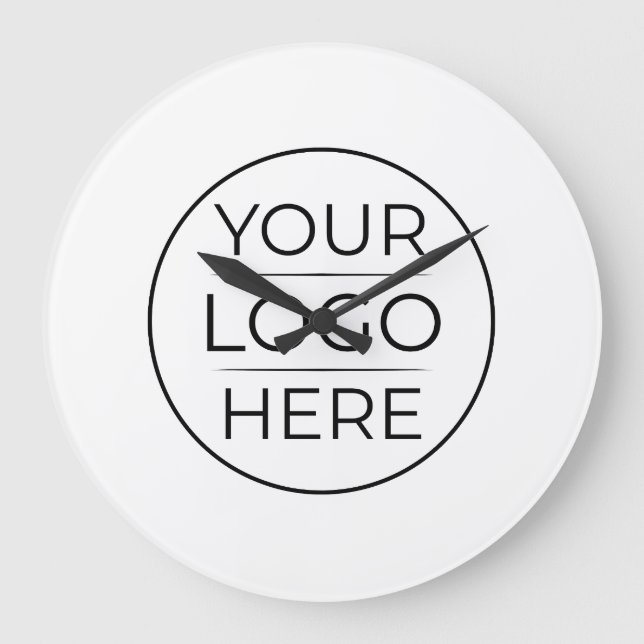 Modern Business Logo Branding Large Clock (Front)