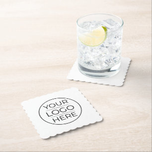 Modern Business Logo Branding Paper Coaster
