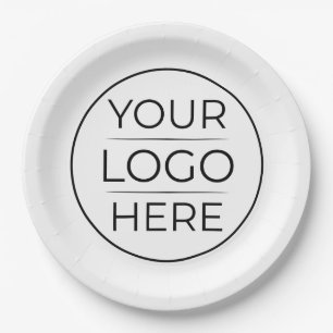 Modern Business Logo Branding Paper Plate