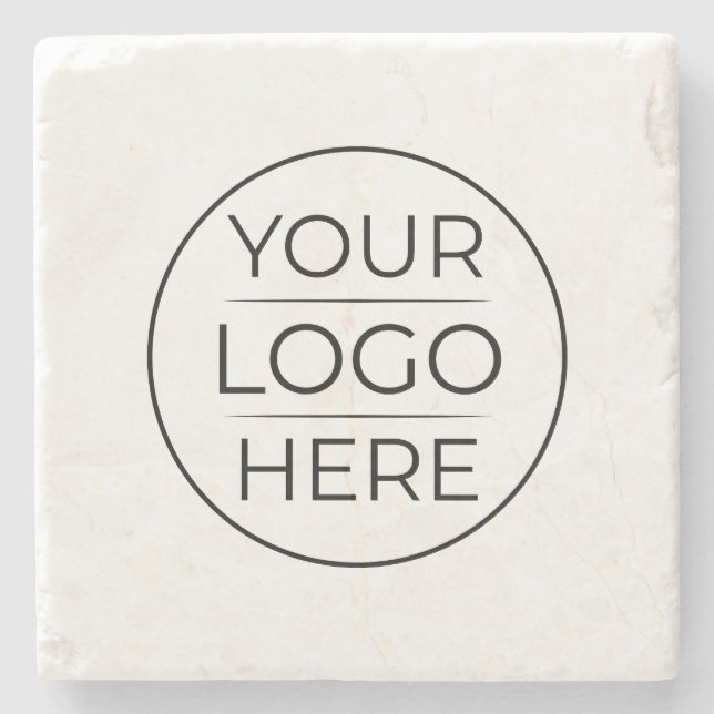Modern Business Logo Branding Stone Coaster (Front)