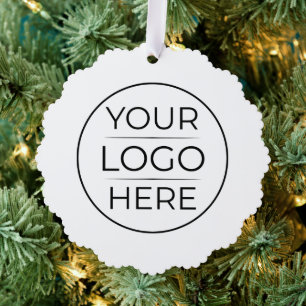 Modern Business Logo Branding Tree Decoration Card